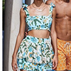 NWT Agua Bendita Rhea Aine‎ Crop Top Size Large